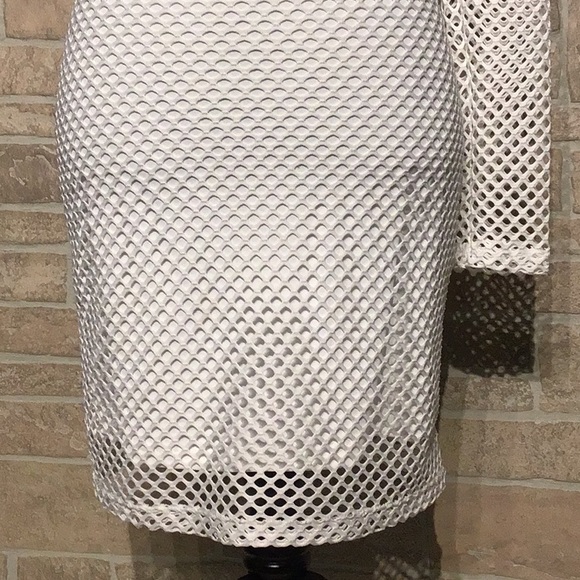 Forever 21 - Sz M - white one sleeved mesh dress - Picture 3 of 6